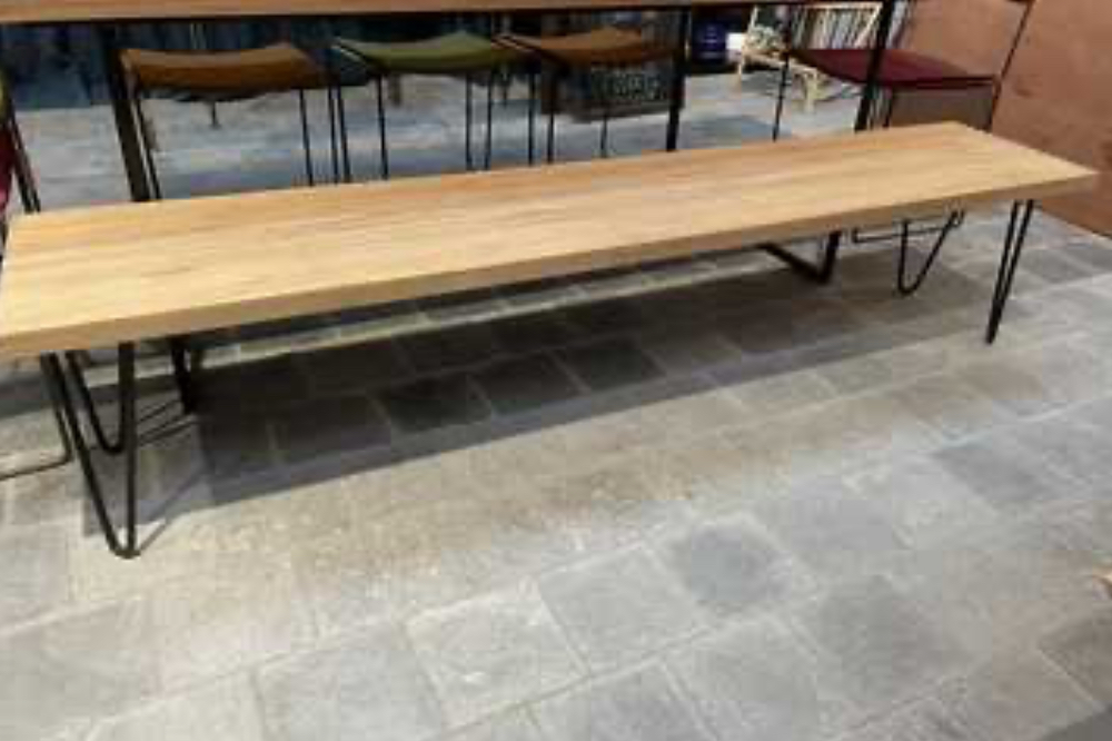 Banc Thermowood Pieds Épingles 40x200xH43