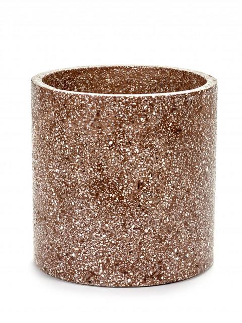 Pot Terrazzo rose brun