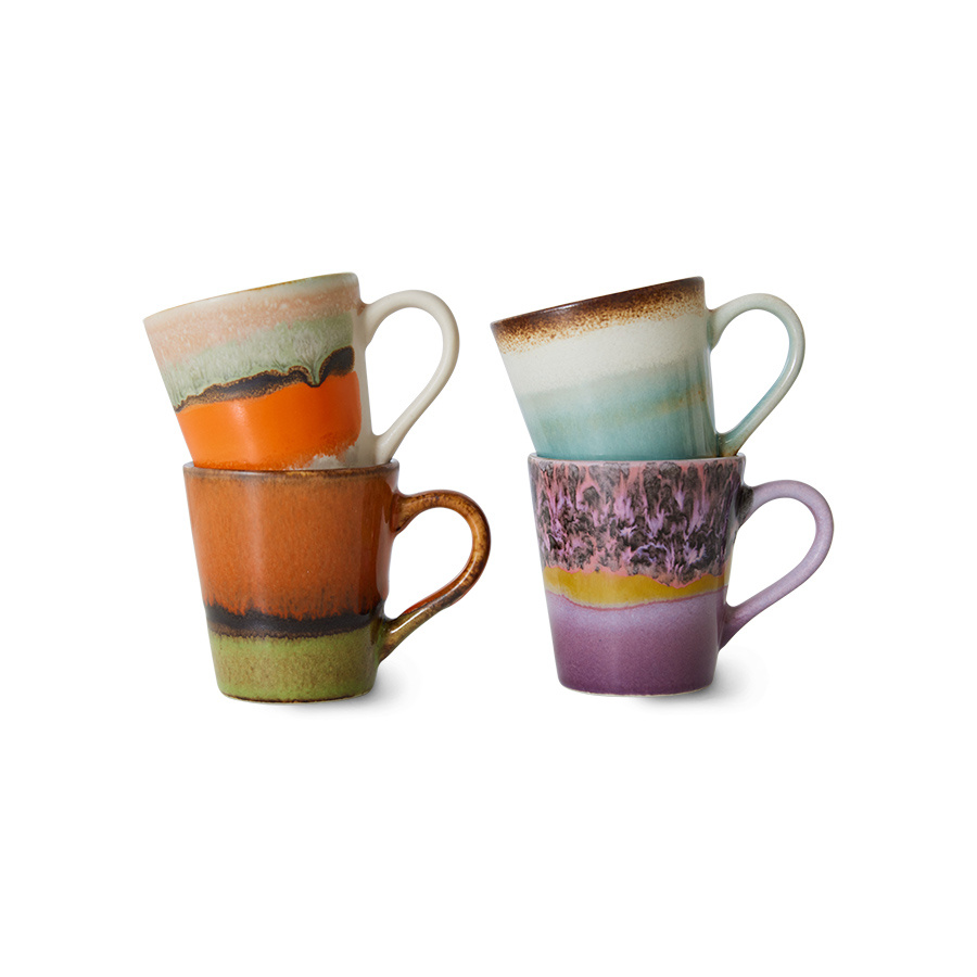 70s Ceramics: Espresso Mugs, Set de 4