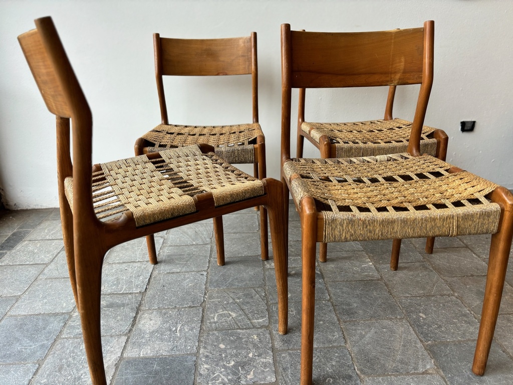 4 chaises cordes