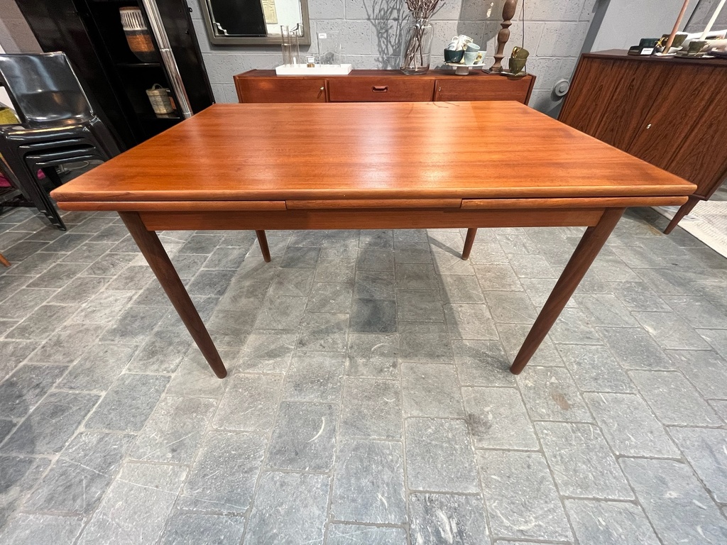 table teck 2 allonges de 44cm - 122x83,5xh75cm