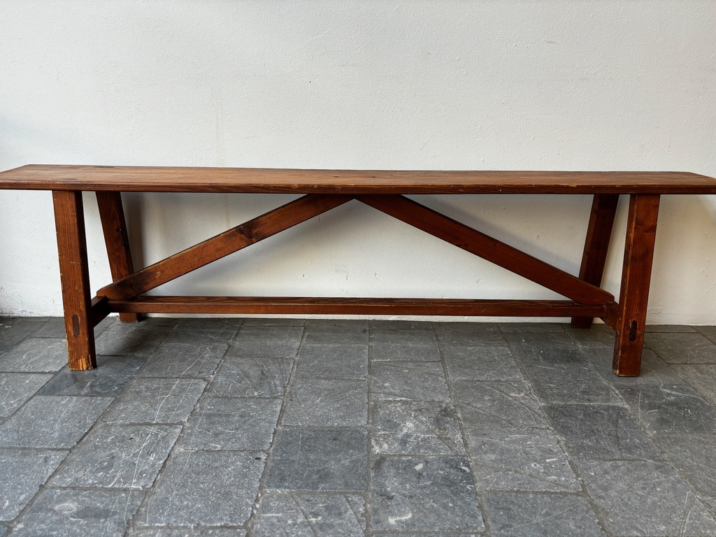 Banc campagne pin 190x27xH50cm