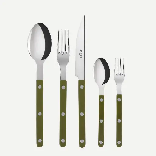 Set 24 couverts Sabre bistrot uni (6 couteaux+6 cuillères+6 fourchettes+6 cafés)