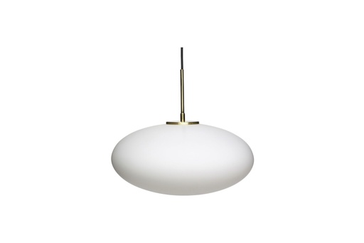 suspension muse ellipse globe white 40xh36cm