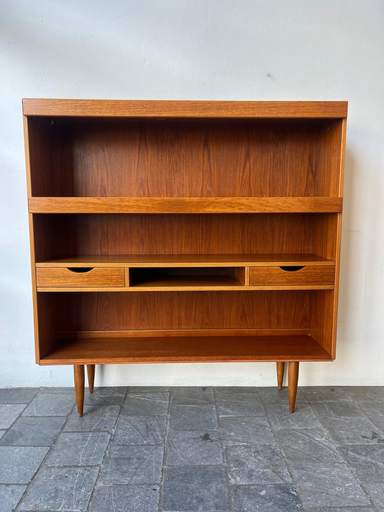 Bibliothèque étroite vintage 120x30,5xH124,5cm