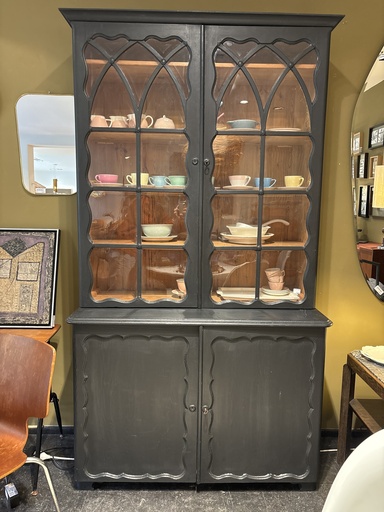 Armoire Vitrine noire 1m17x48xh2m10