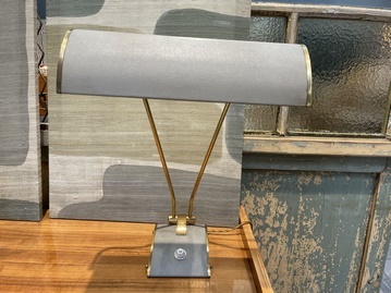 Lampe de Bureau Grise et Dorée