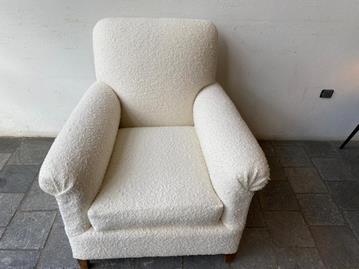 Fauteuil Club Blanc Bouclette